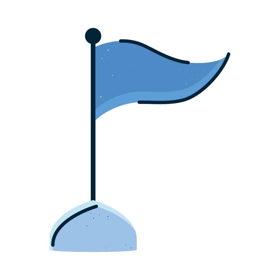 bandera azul de exito vector