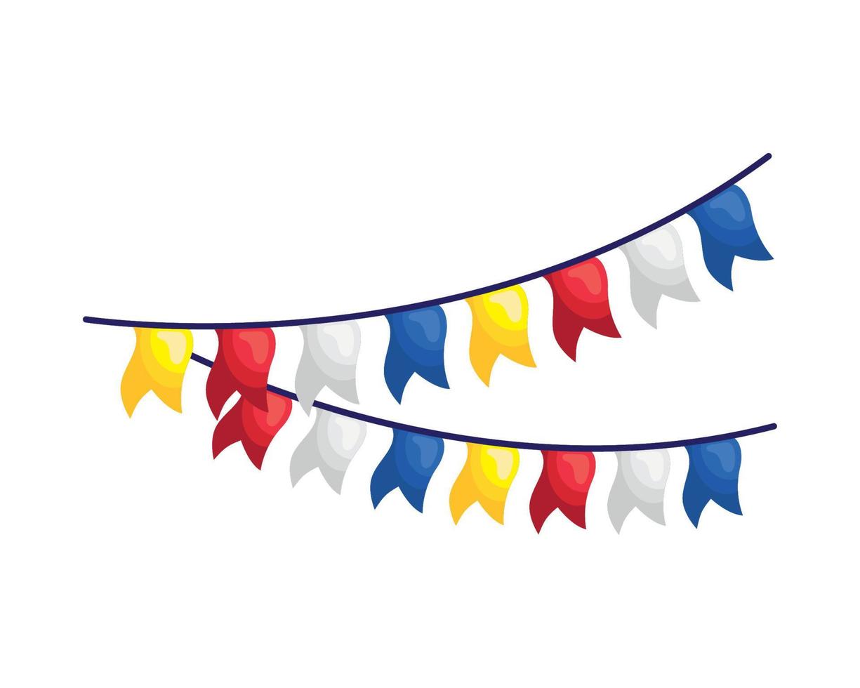 party garlands decoration hanging vector