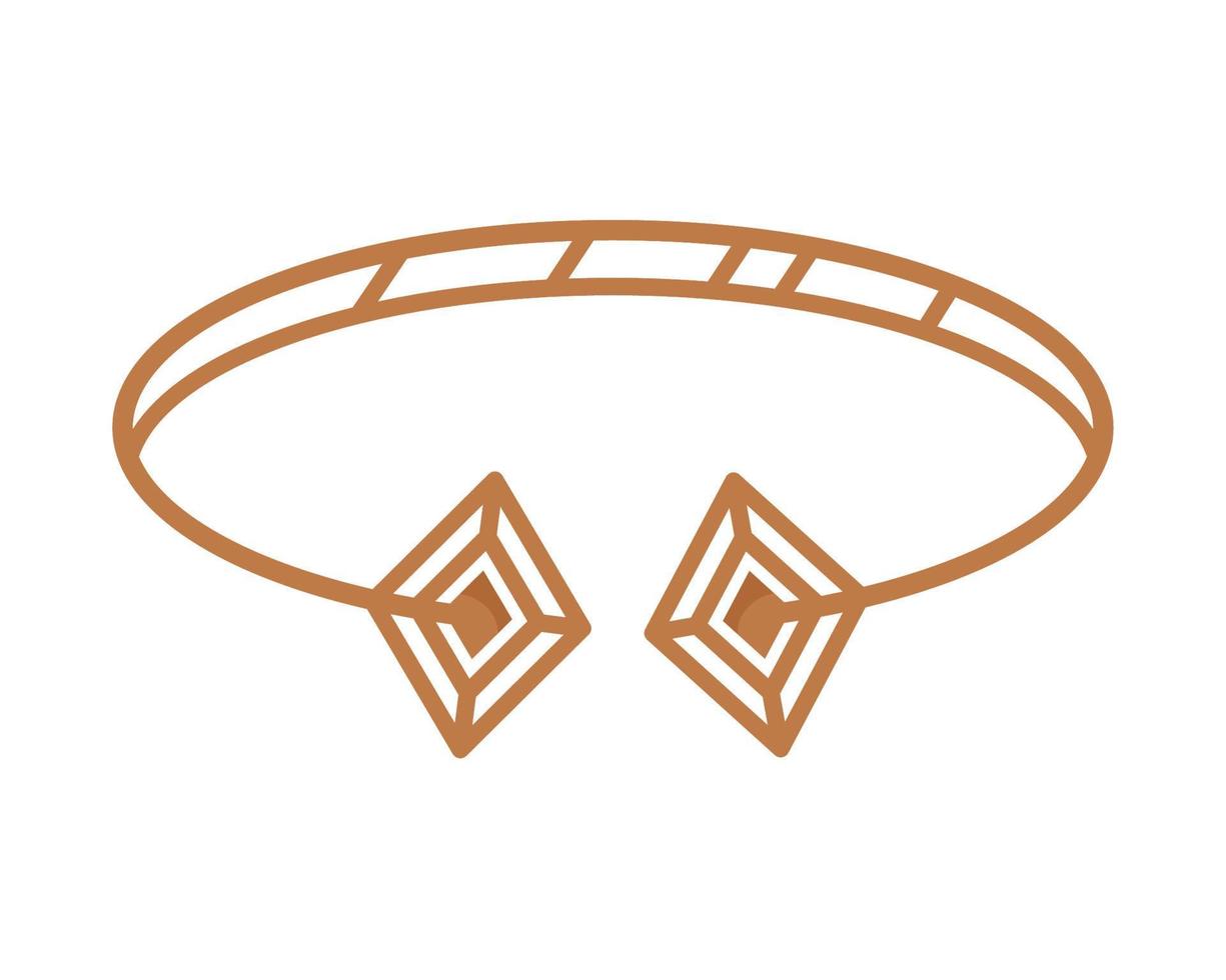 luxury bracelet with rhombus vector