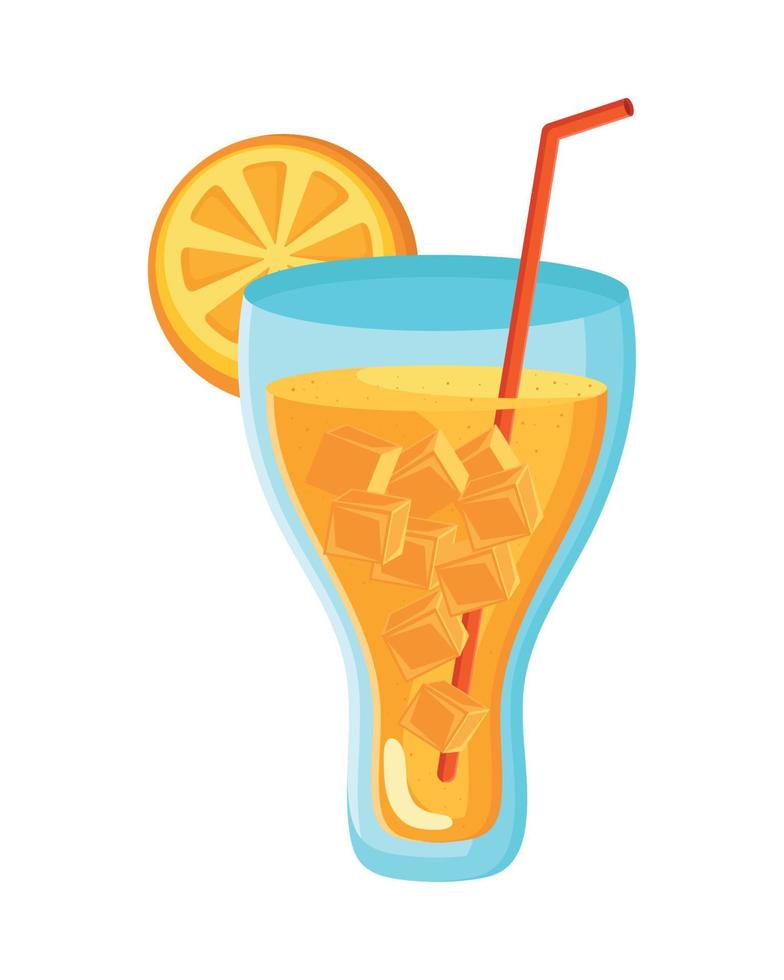 orange juice cocktail vector