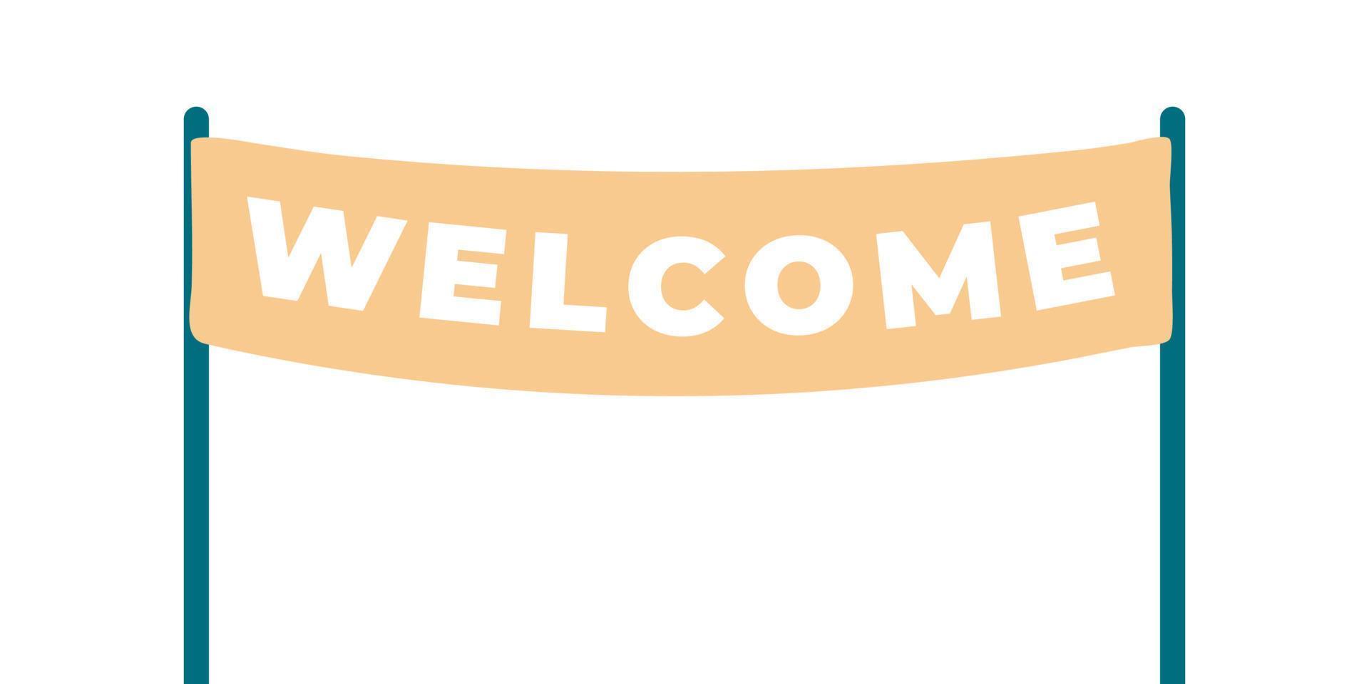 Welcome letters banner. Stock vector banner