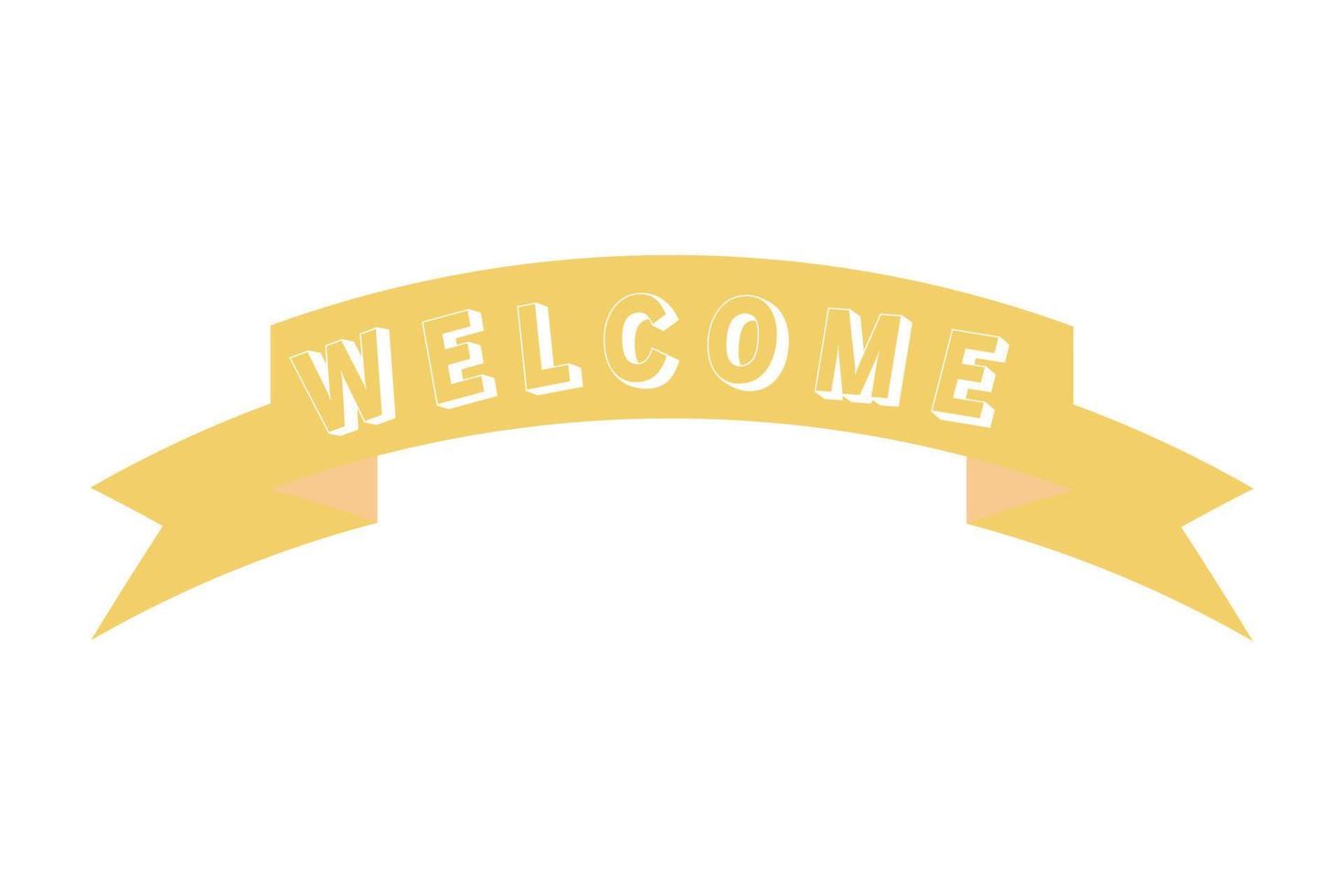 Welcome letters banner. Stock vector banner