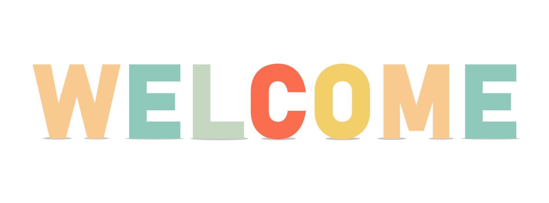 Welcome letters banner. Stock vector banner