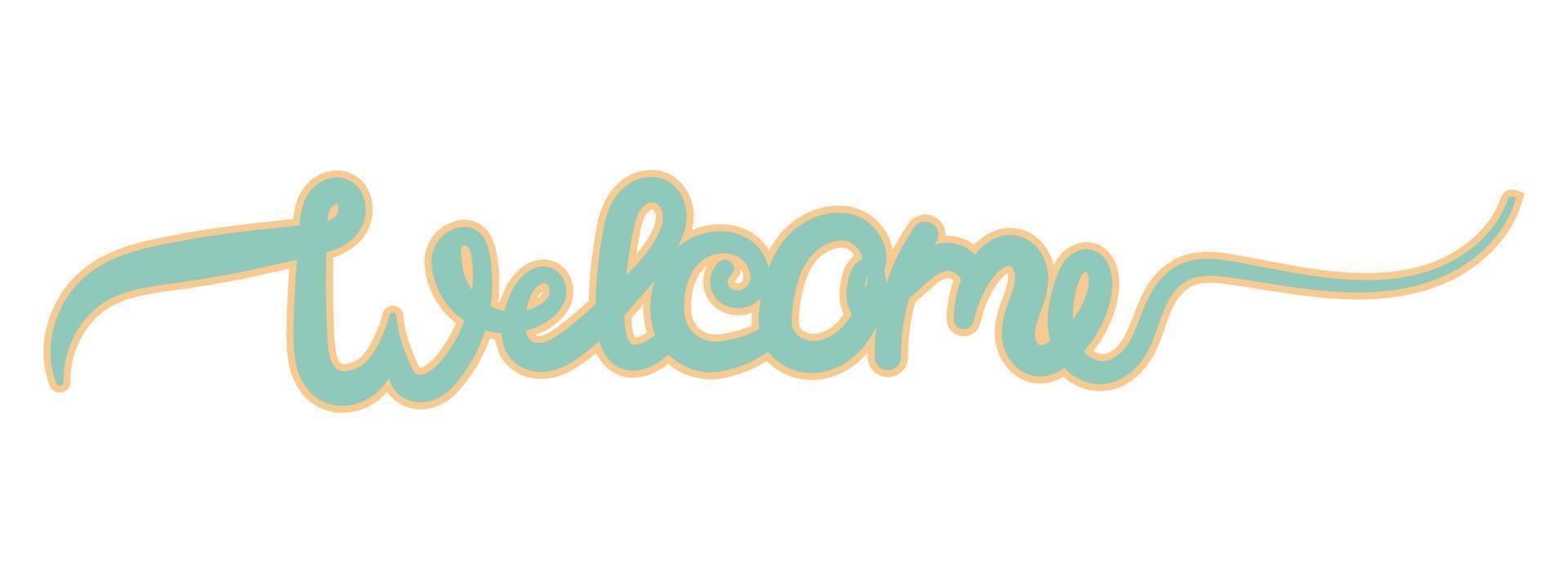 Welcome letters banner. Stock vector banner