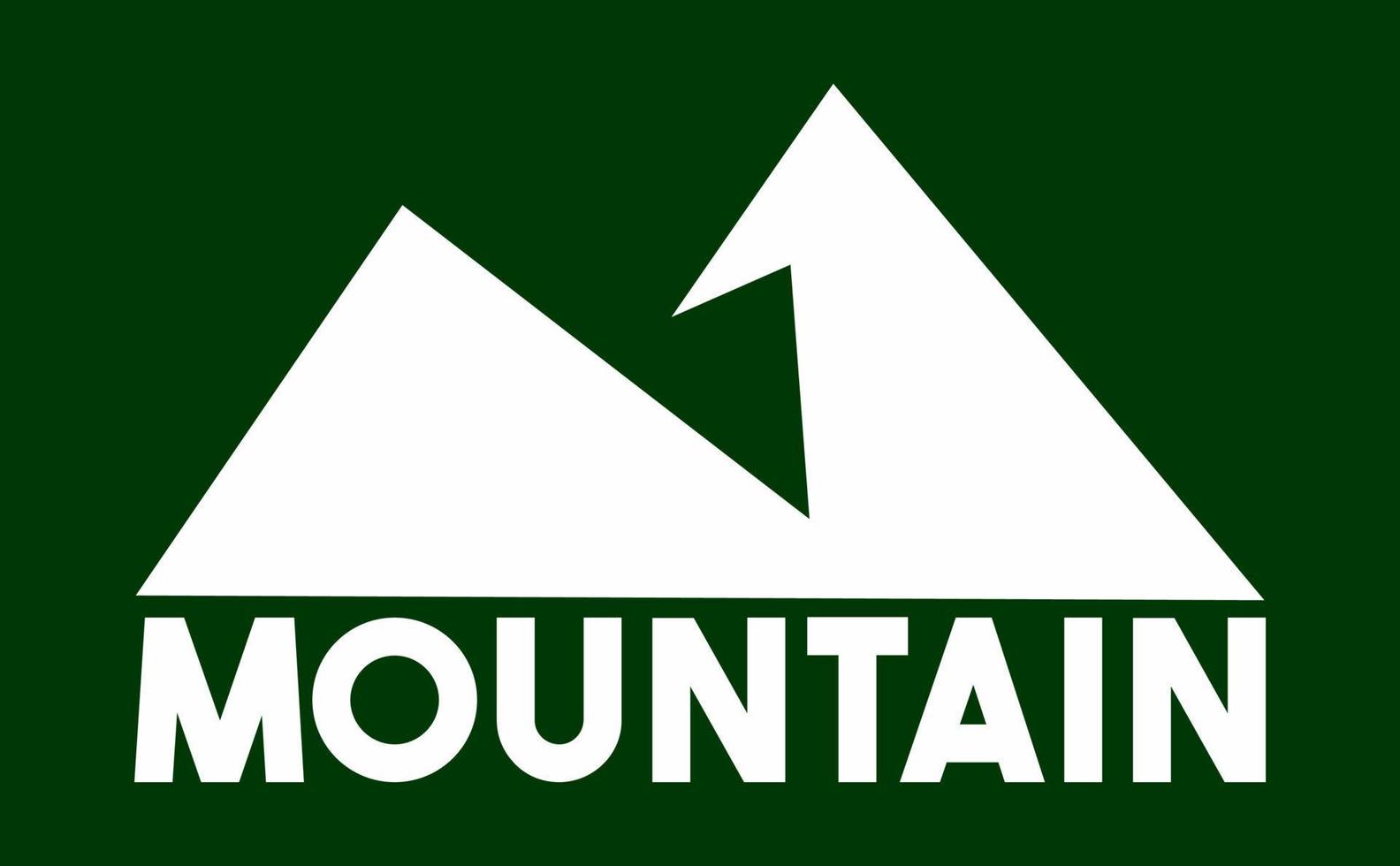 ilustración del logotipo de la montaña vectorial, vista a la montaña vector