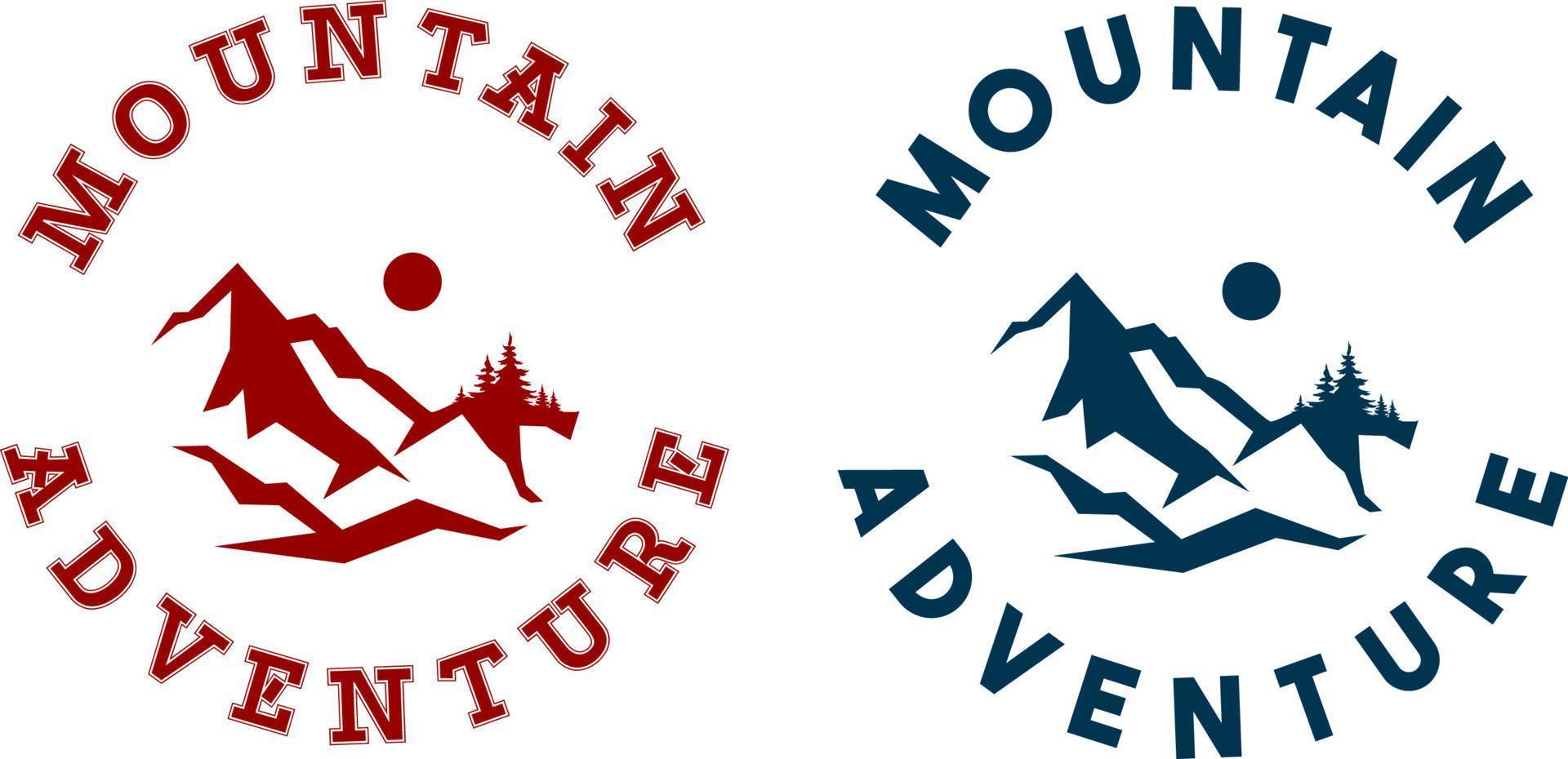 simple mountain logo illustration vector