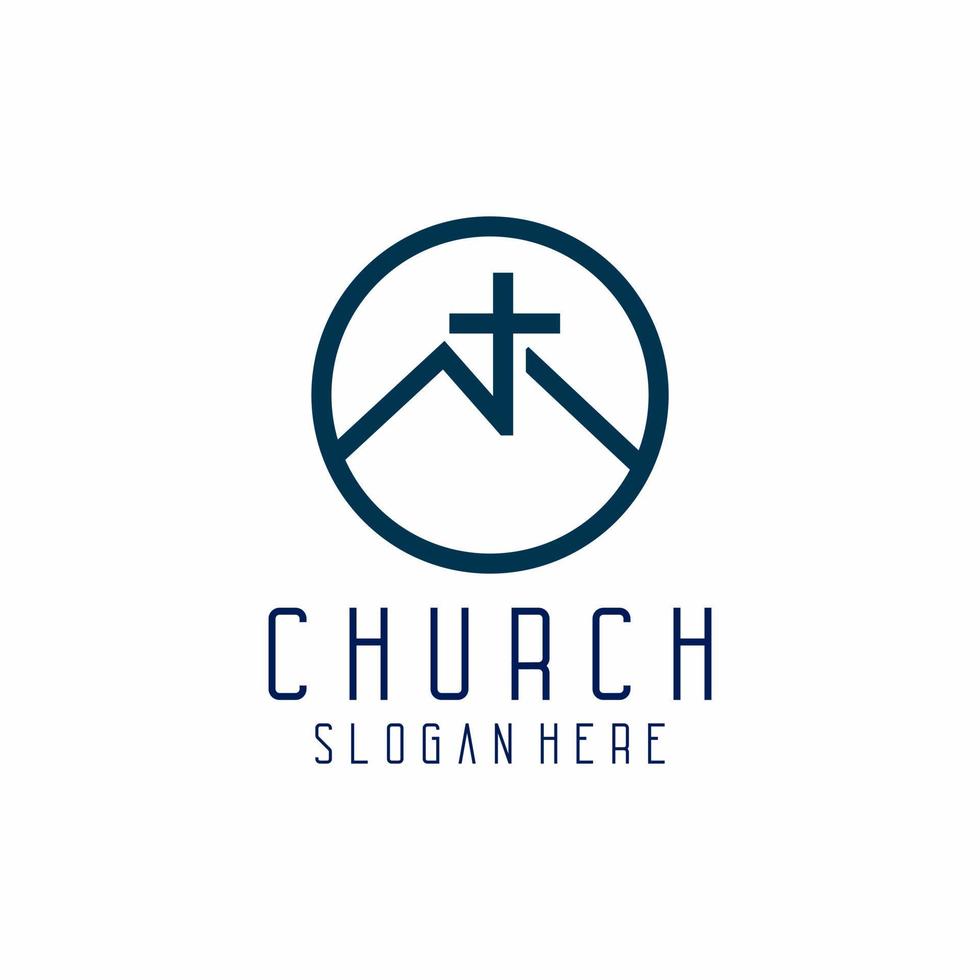 christian church illustration logo vector