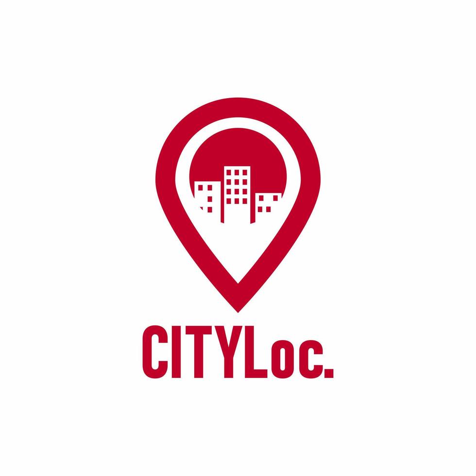 vector design city location logo illustration