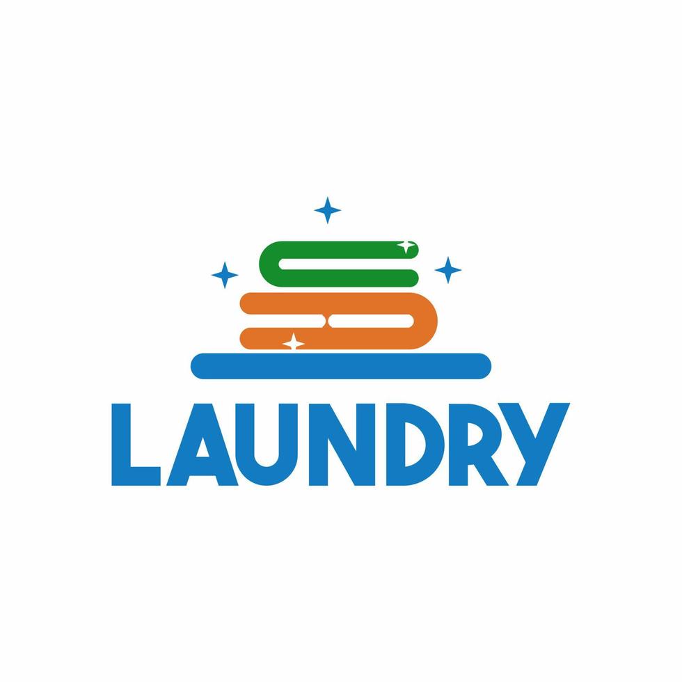 ilustración del logotipo de lavandería vector