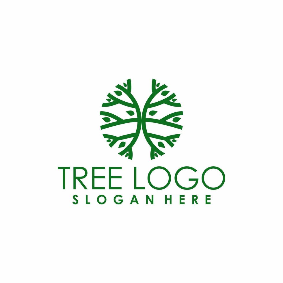 vector logo tree illustration