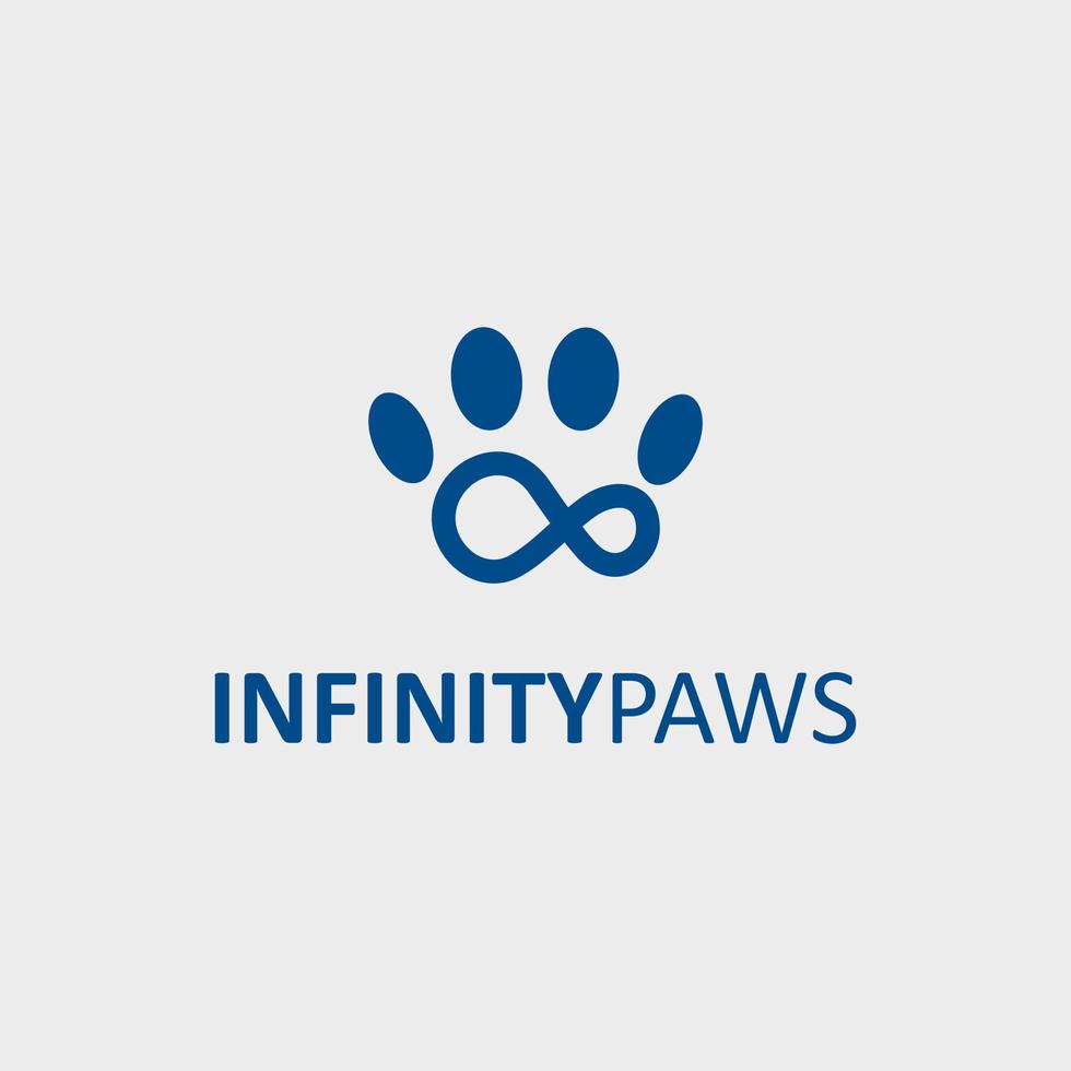 logo illustration paws vector design