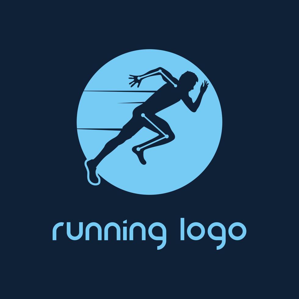 diseño de vector de ilustración de logotipo en ejecución