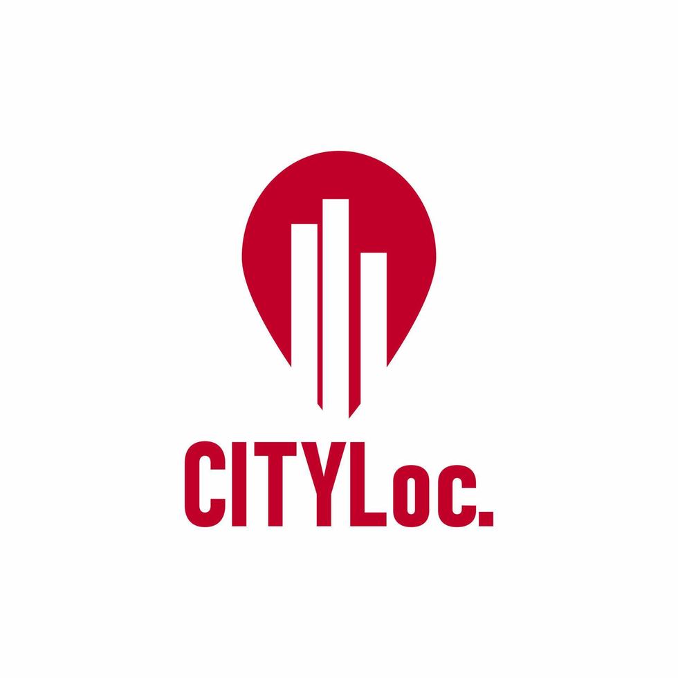 vector design city location logo illustration