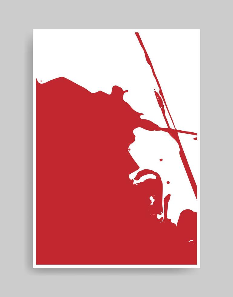 Red background. Abstract illustration minimalist style for poster, book cover, flyer, brochure, logo. vector