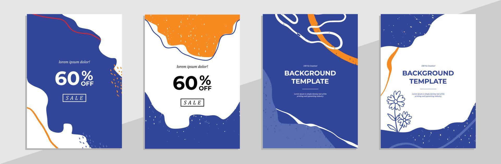 brush poster design for social media cover, flyer, invitation card, website design, book cover, banner, wall art vector