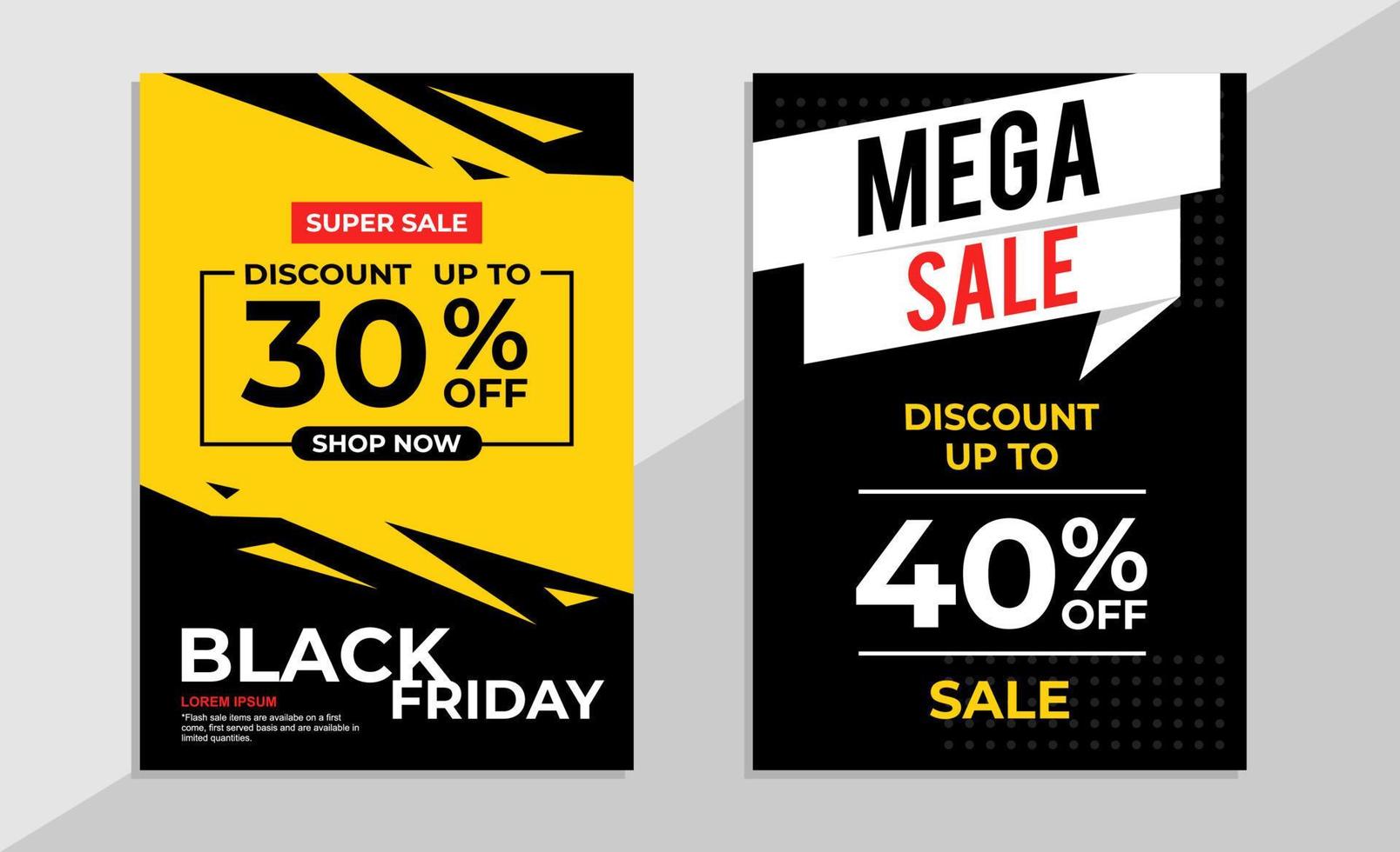 Sale banner design with discount. Flash sale vector template.