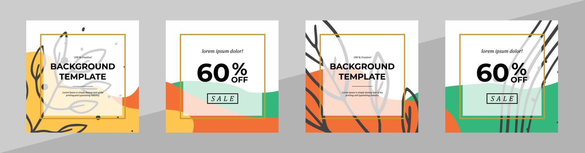 Vector modern floral banner design for social media cover, flyer, invitation card, website design, book cover, poster