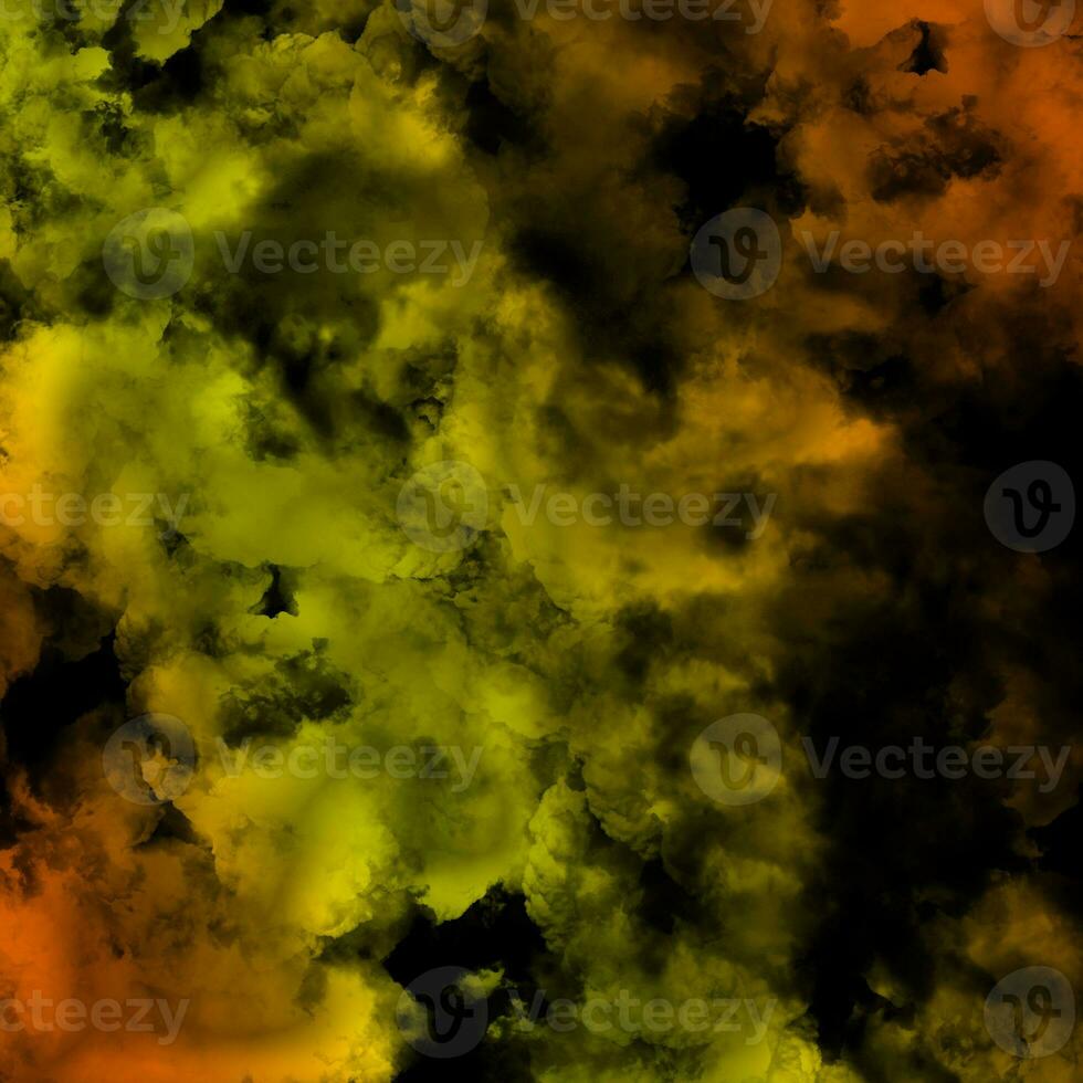 Swarm abstract sunset clouds on black background photo