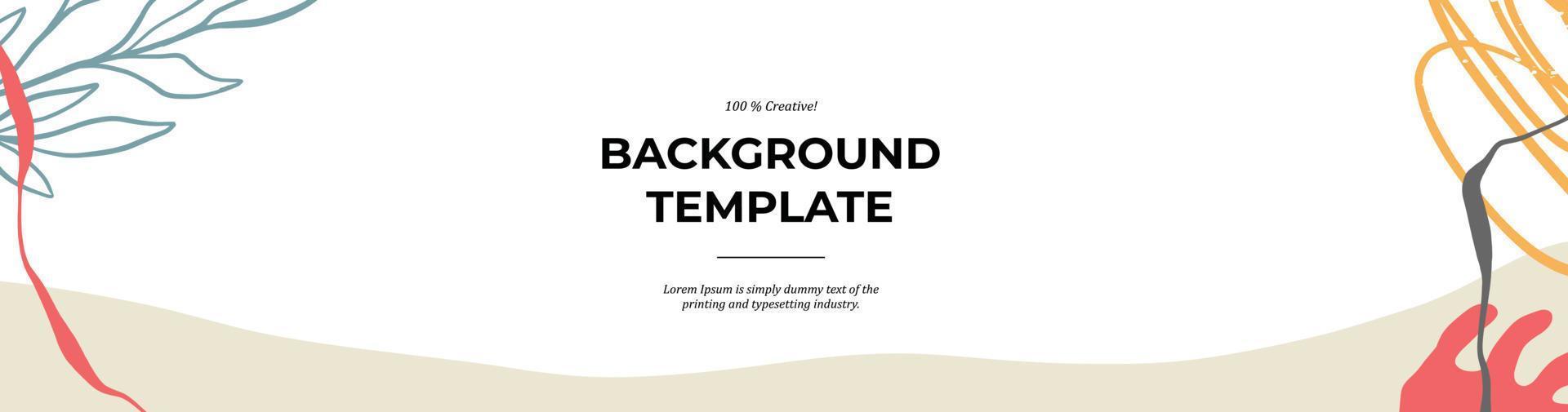 Vector modern floral banner design for social media cover, flyer, invitation card, website design, book cover, poster