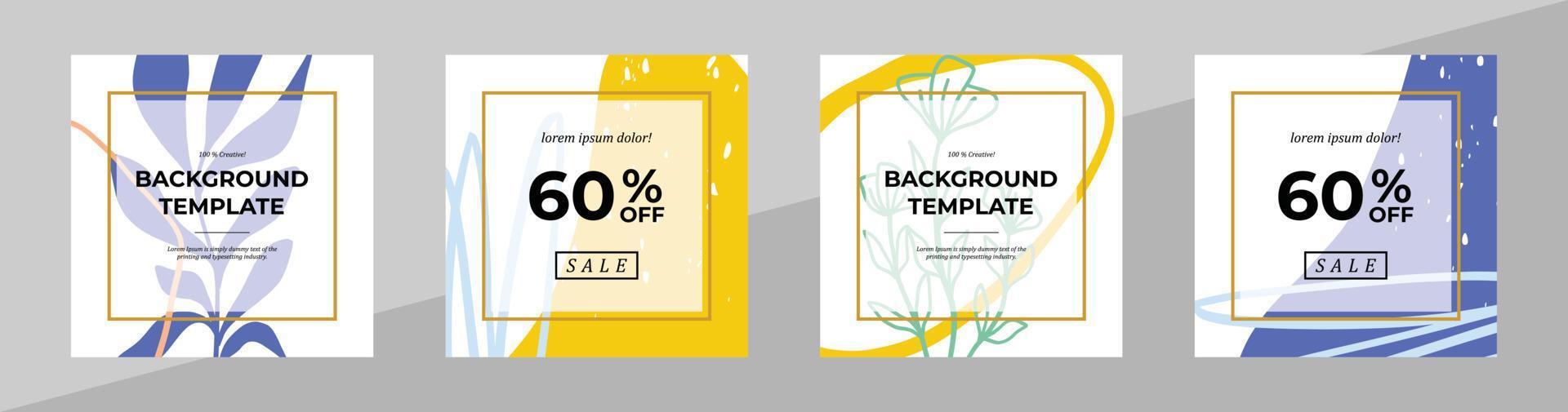 Vector modern floral banner design for social media cover, flyer, invitation card, website design, book cover, poster