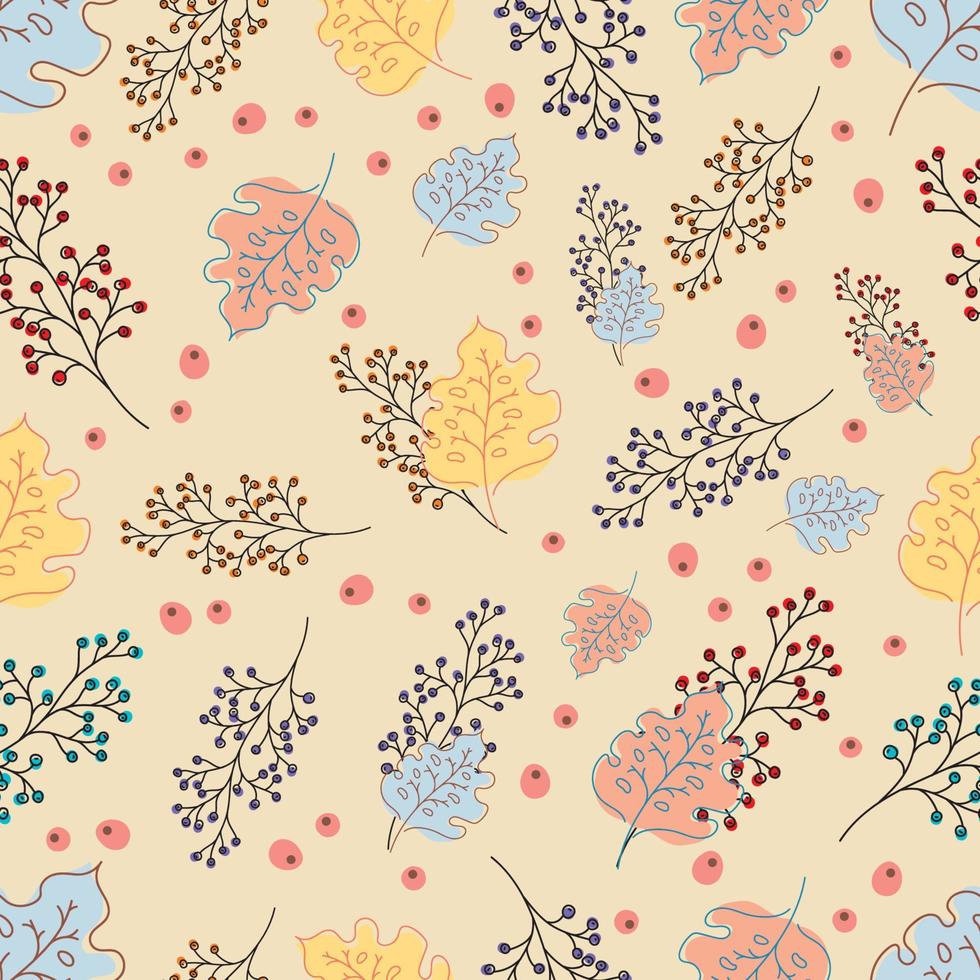 Tropical flowers on a background of palm leaves. Seamless pattern with tropical plants leaves and flowers. Tropical illustration. Jungle foliage. Vector seamless pattern for fabrics, packaging, gifts