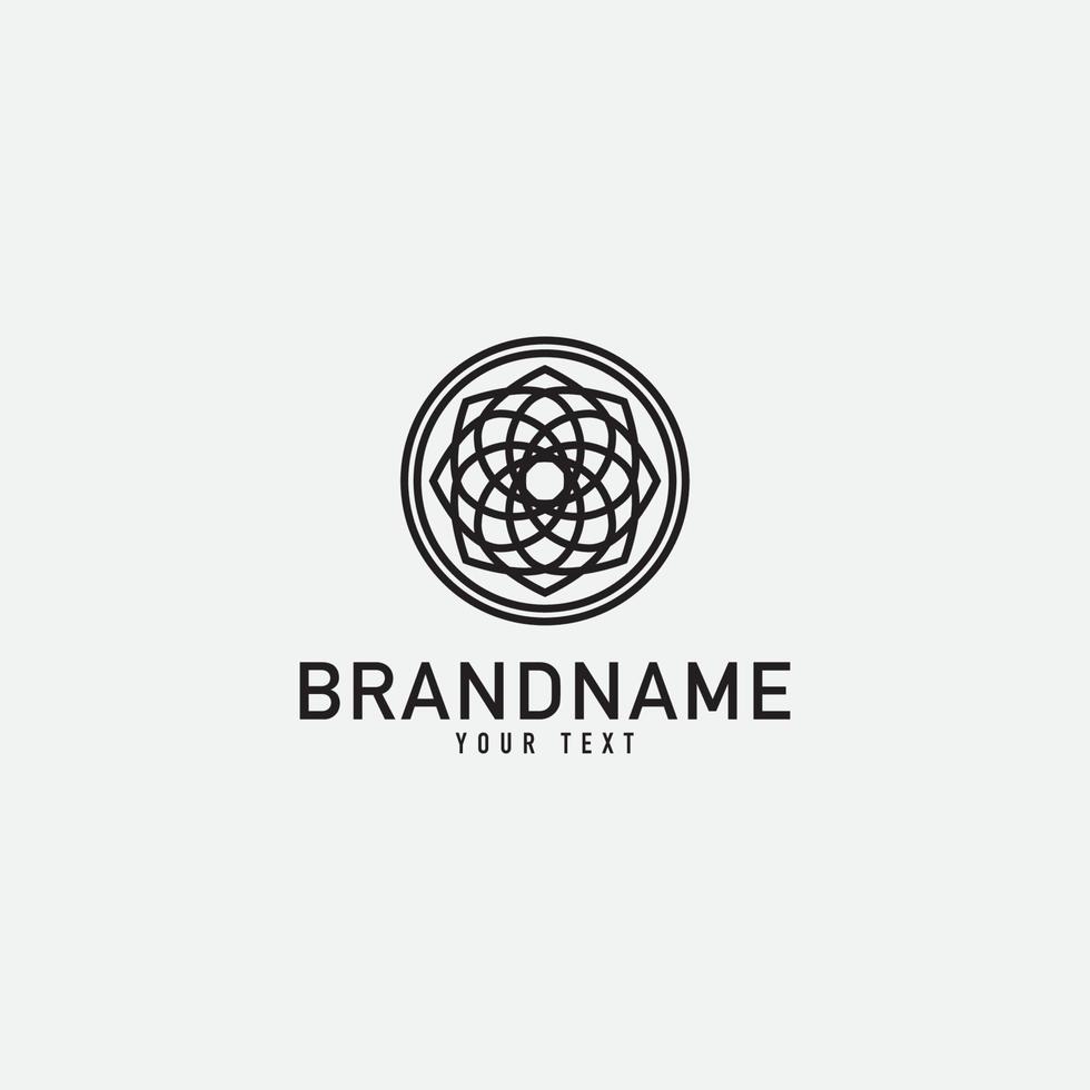 Creative minimal monochrome monogram symbol. Premium business logo for corporate identity. Minimalist logo design and simple element. vector