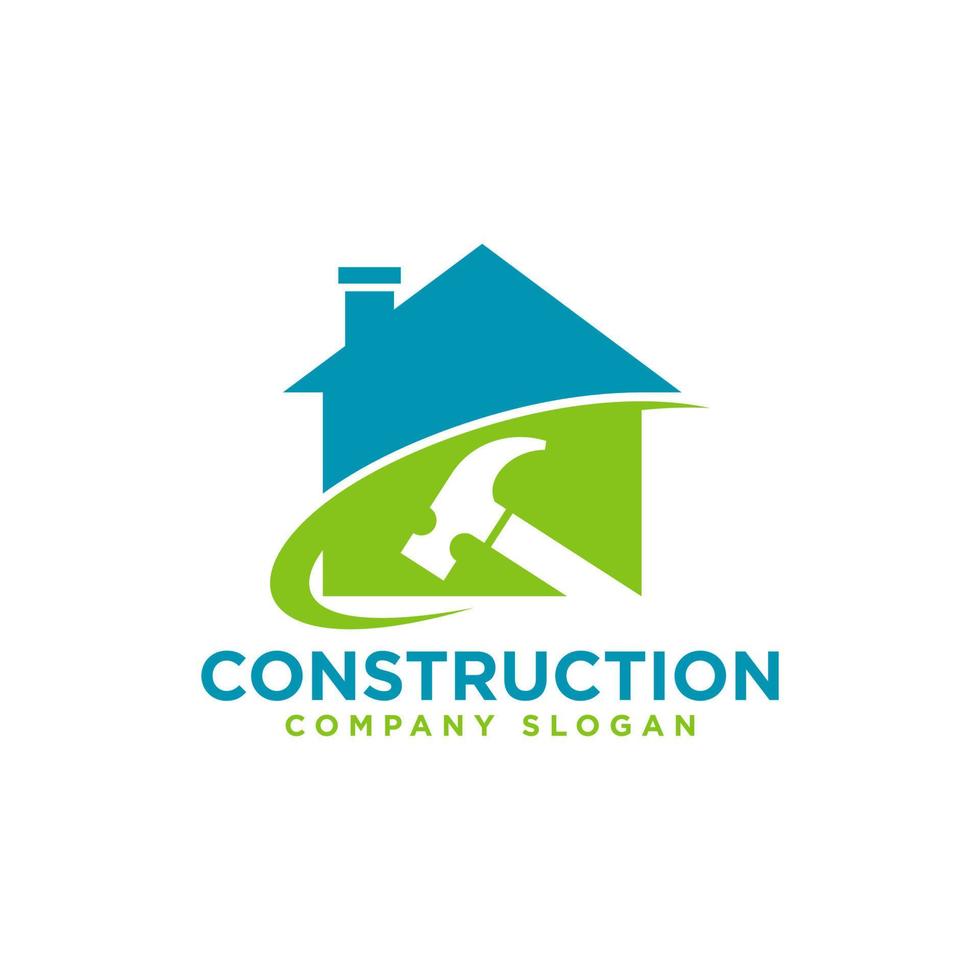 construcción edificio logo icono diseño vector plantilla
