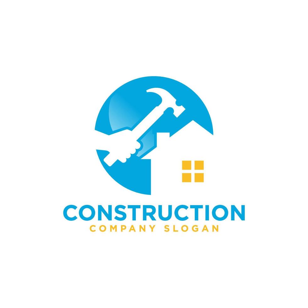 construcción edificio logo icono diseño vector plantilla