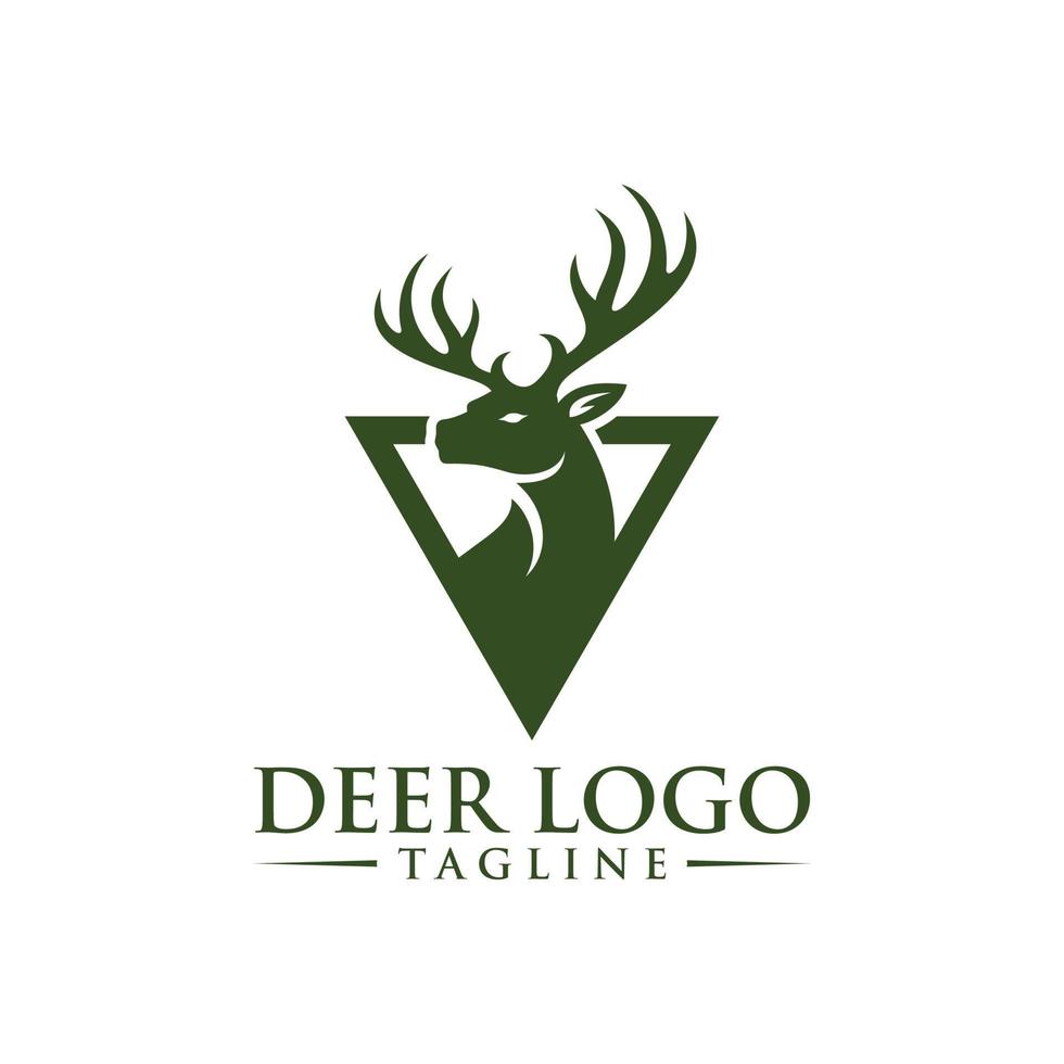 deer head silhouette deer logo deer vector illustration template
