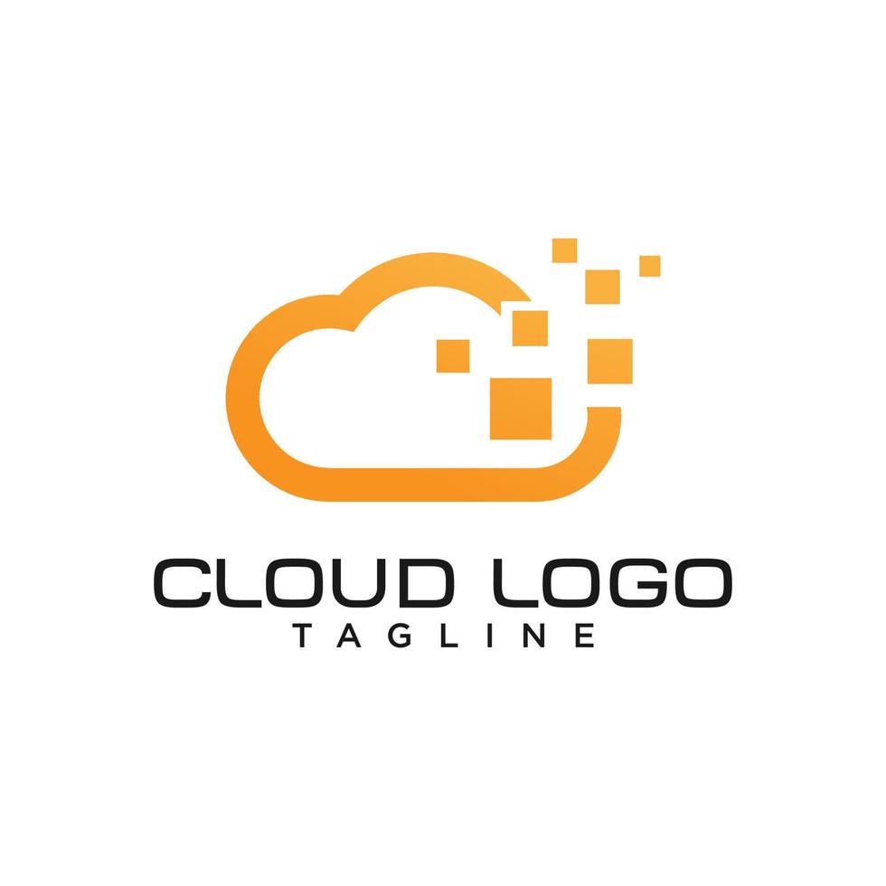 Cloud Data Logo Vector Template