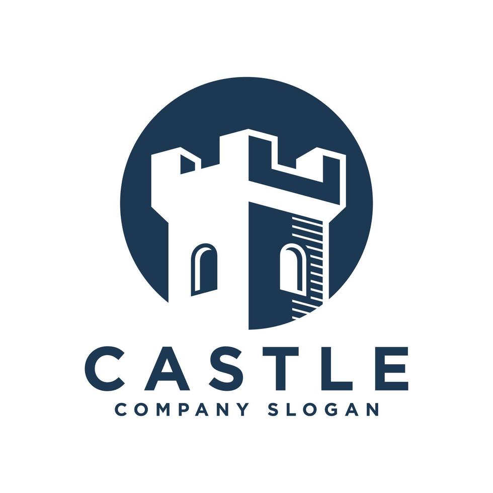 plantilla de diseño de logotipo de castillo vector