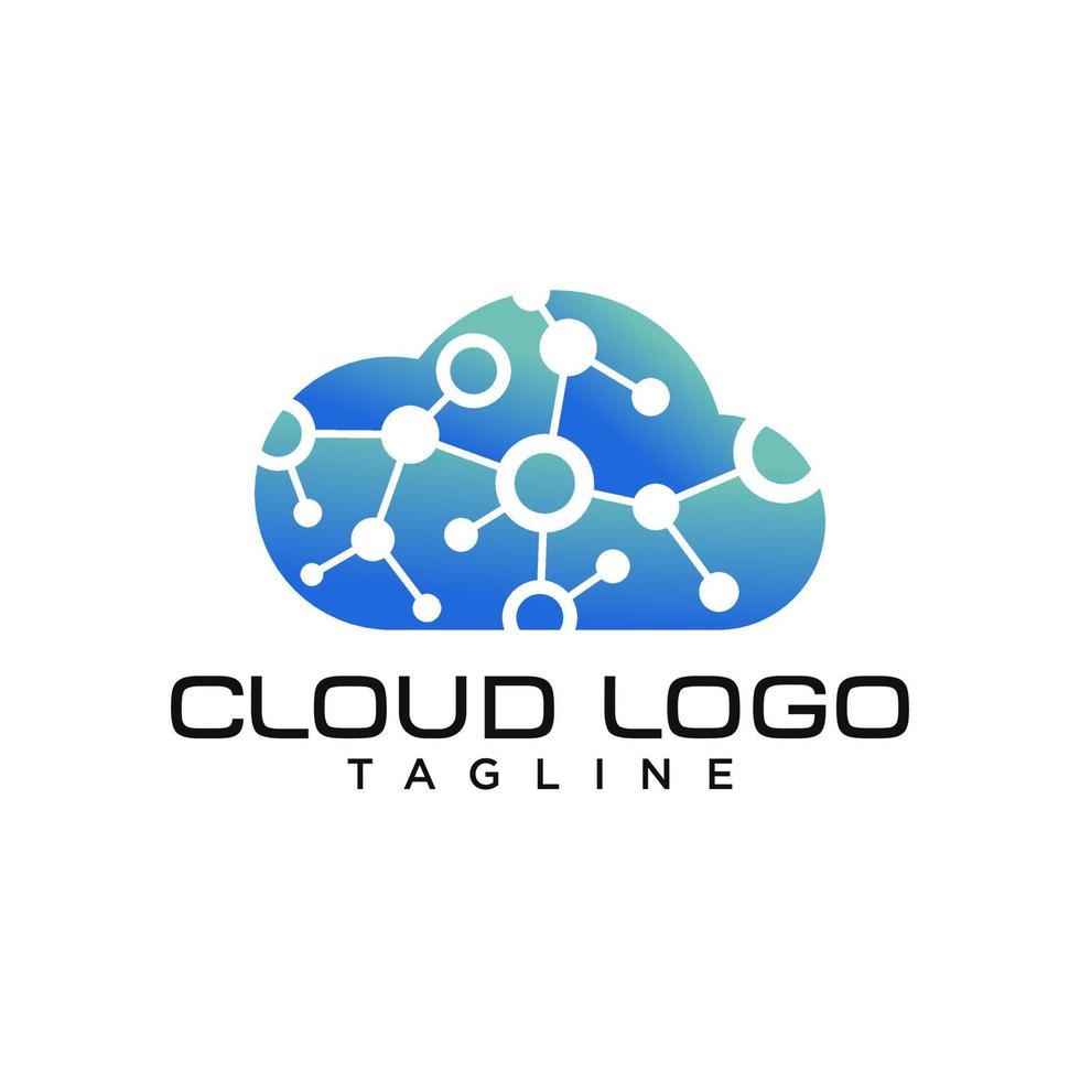 Cloud Data Logo Vector Template