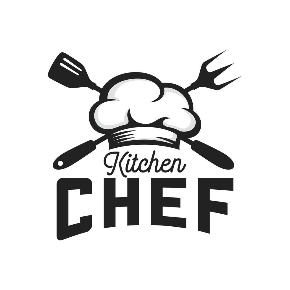 plantilla de vector de diseño de logotipo de chef de cocina