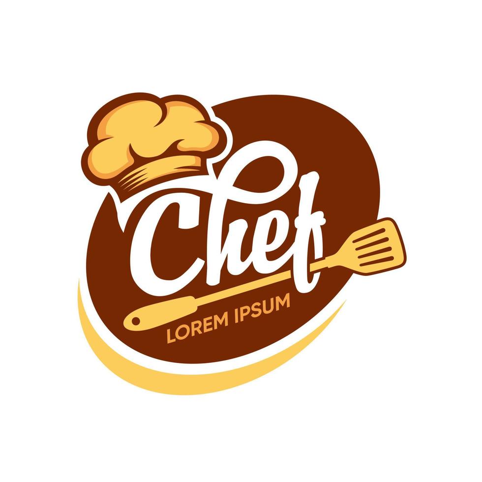 plantilla de vector de diseño de logotipo de chef de cocina