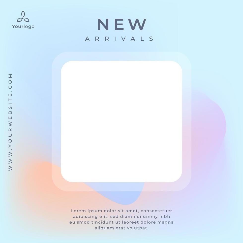 Gradient colorful instagram sale post vector