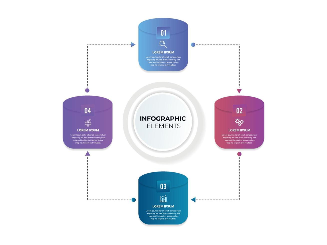 Business Presentation Infographics abstract 3d vector design template. can be used for workflow layout, diagram, annual report, web design, Creative banner, label vector