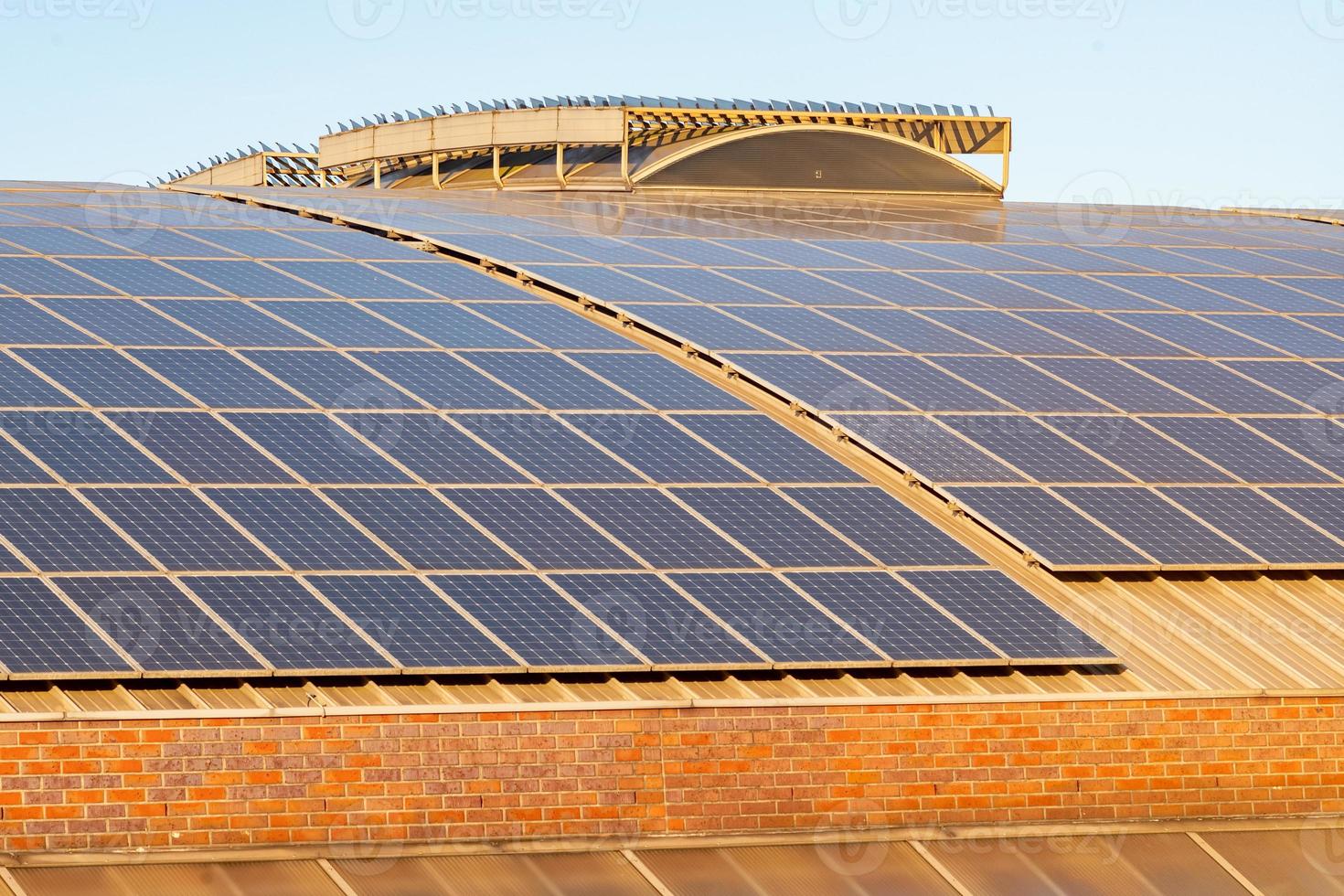 solar panels on roof photo