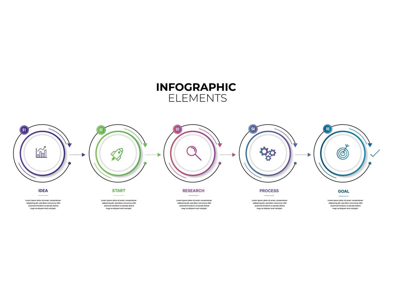 Business Presentation Infographics abstract 3d vector design template. can be used for workflow layout, diagram, annual report, web design, Creative banner, label vector