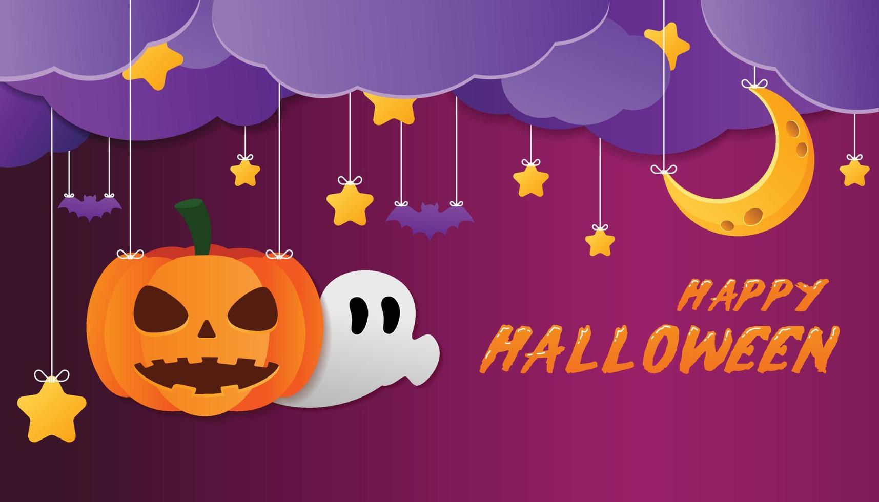 happy Halloween banner vector