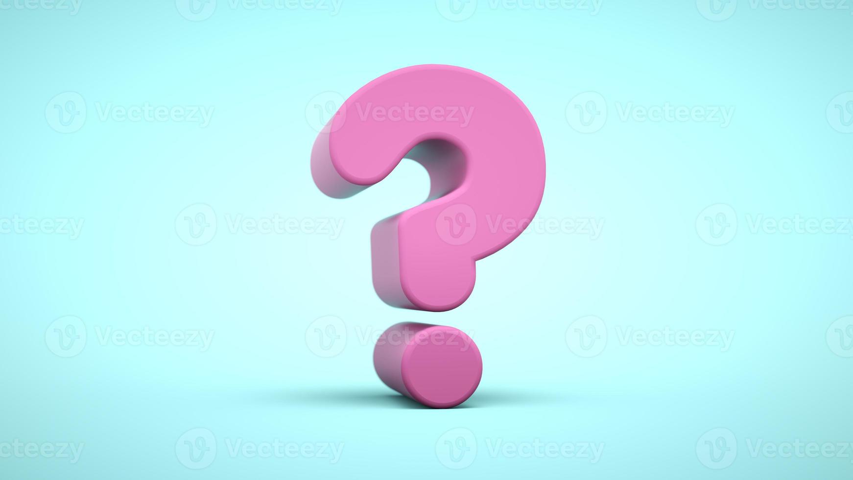 Realistic 3D question mark. Have a question, FAQ and QA. question sign photo