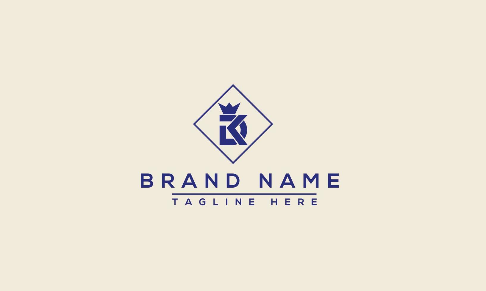 DK Logo Design Template Vector Graphic Branding Element.