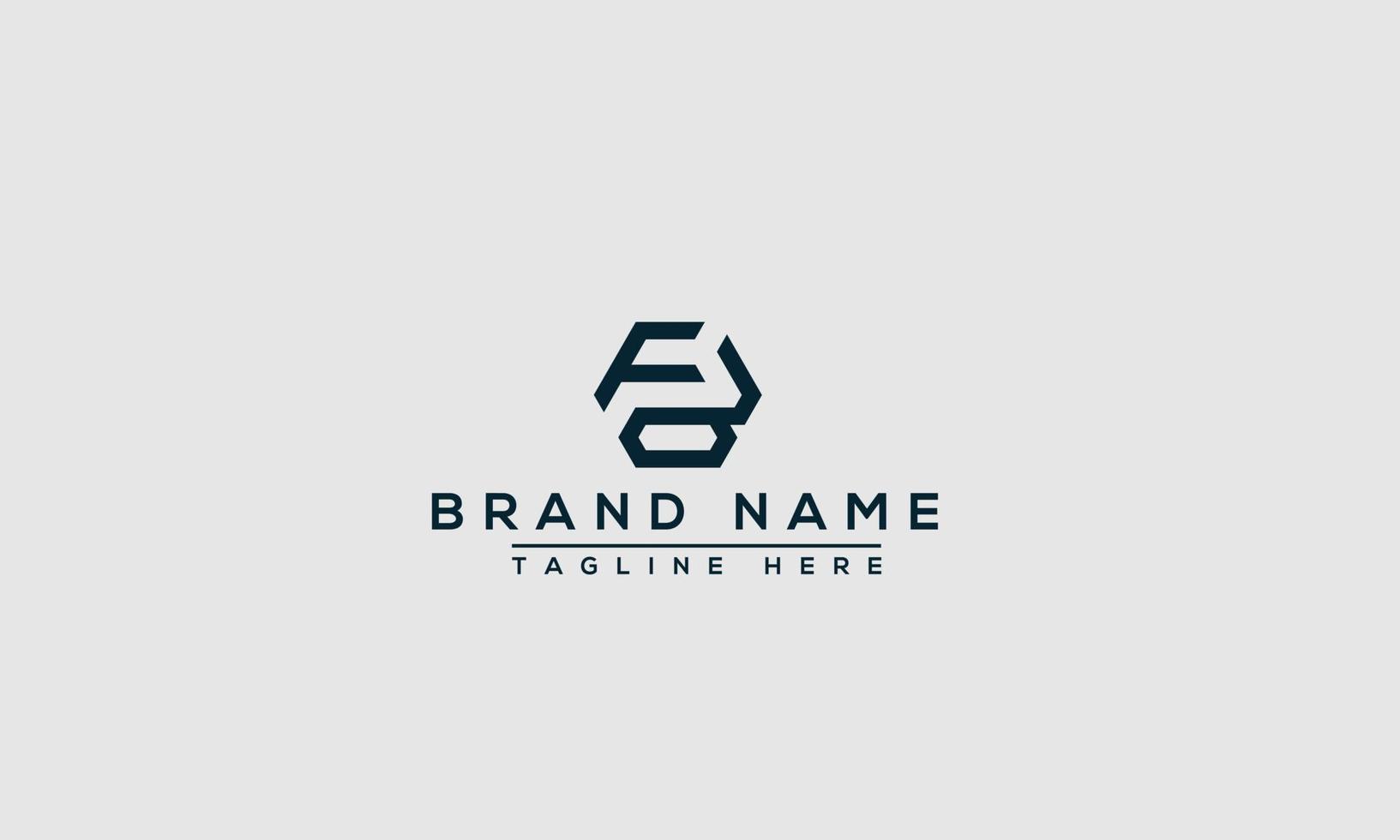 FB Logo Design Template Vector Graphic Branding Element.