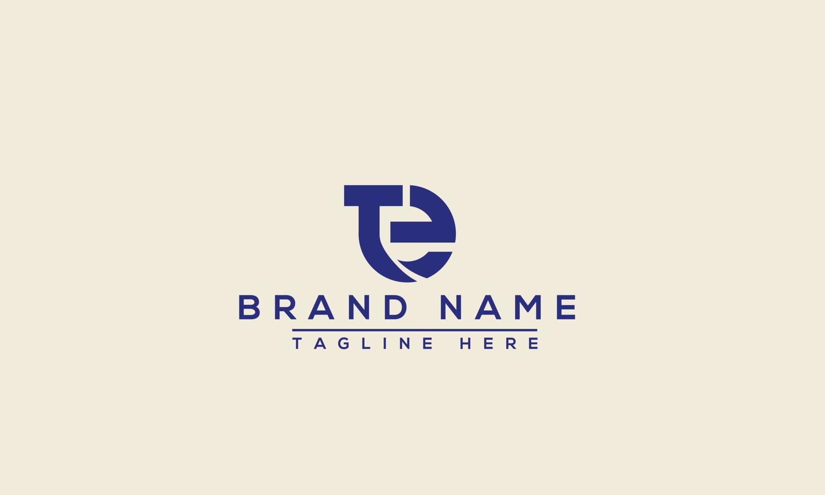 TE Logo Design Template Vector Graphic Branding Element.