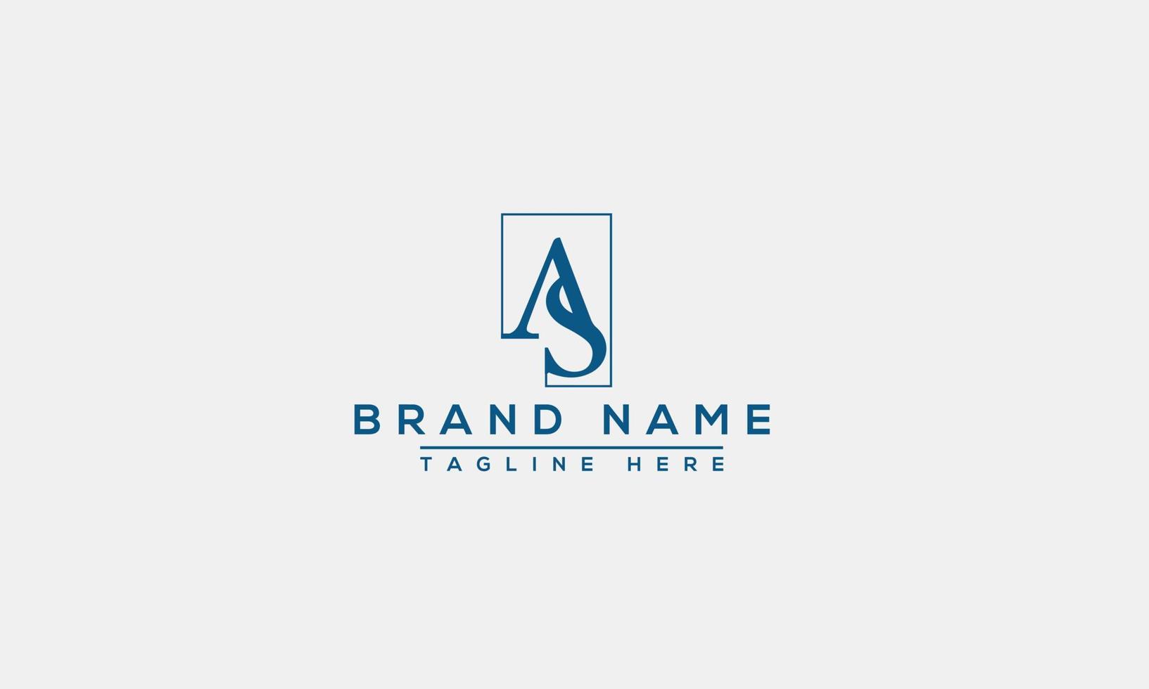 Logo design letter AS . Elegant modern. Vector template.