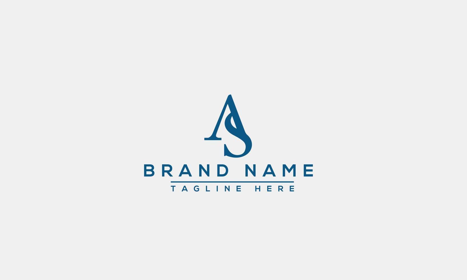 Logo design letter AS . Elegant modern. Vector template.