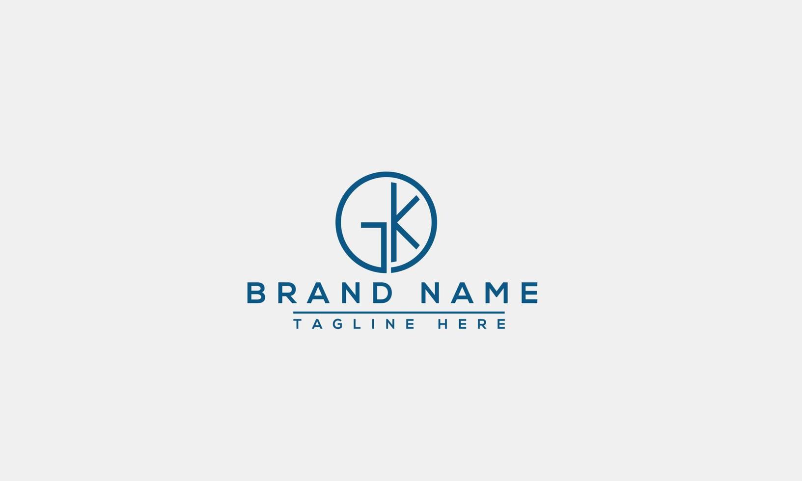 Logo design letter GK . Elegant modern. Vector template.