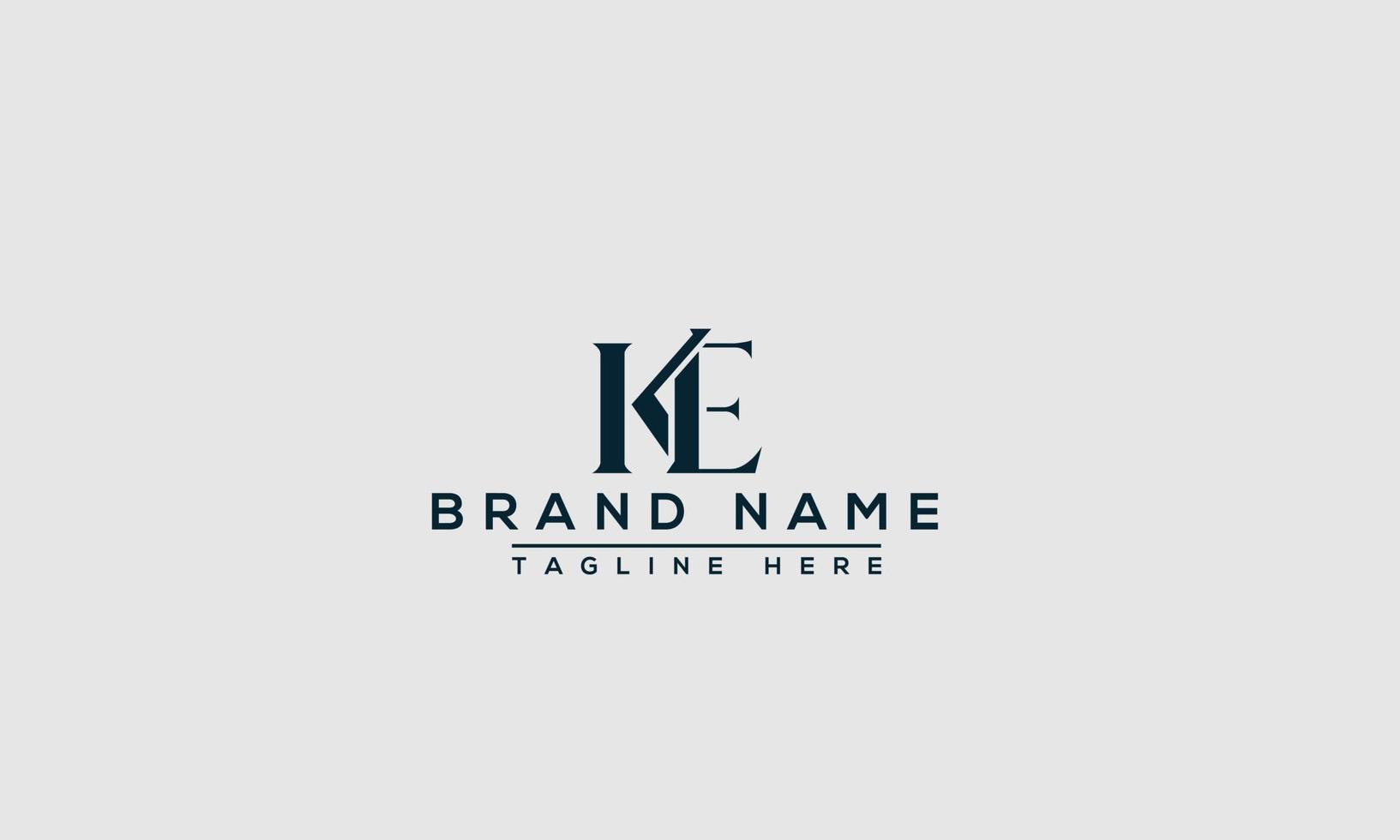 KE Logo Design Template Vector Graphic Branding Element.