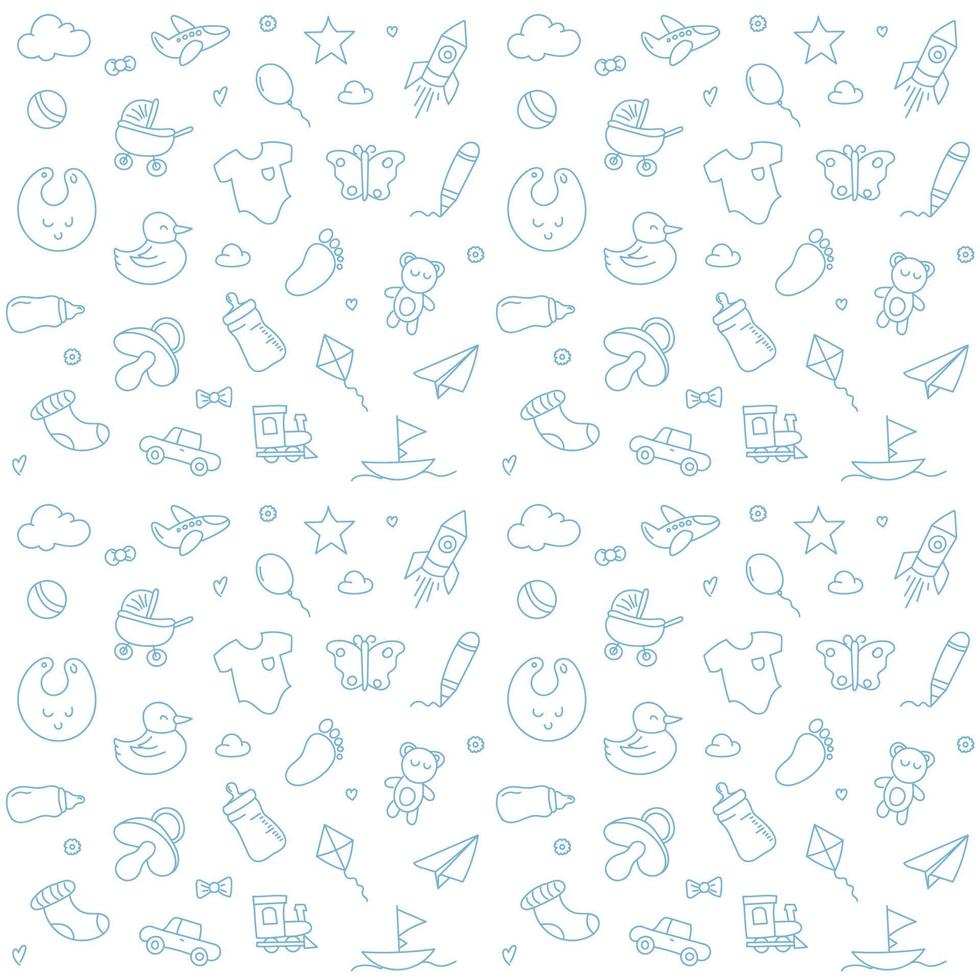 baby toys cute seamless pattern background vector