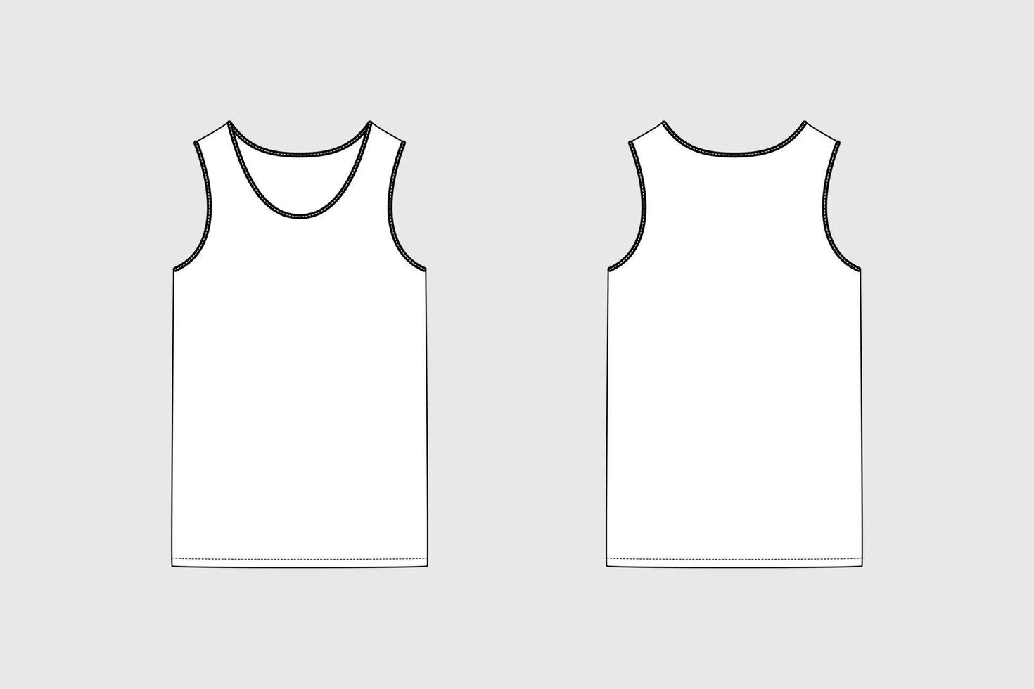 Set of basketball jersey technical fashion illustration vector