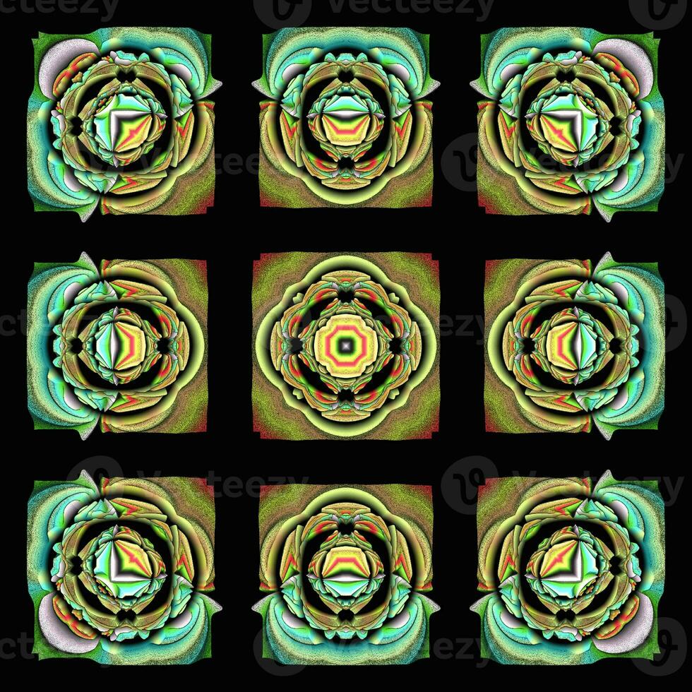 Colorful concrete design ornament texture details black background photo
